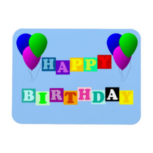 Magnet Flexible Joyeux anniversaire avec des ballons par Shirley T
