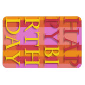 Magnet Flexible Joyeux Anniversaire Bright Text Premium Flexi Magn (Horizontal)