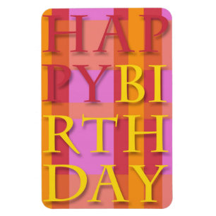 Magnet Flexible Joyeux Anniversaire Bright Text Premium Flexi Magn