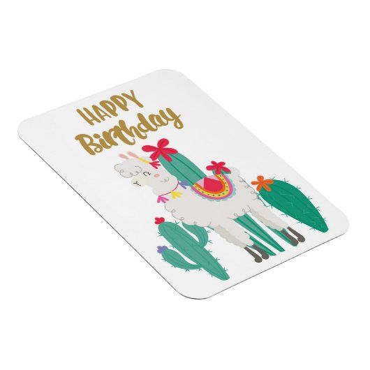 Magnet Flexible Joyeux Anniversaire Cactus (Côté Droit)