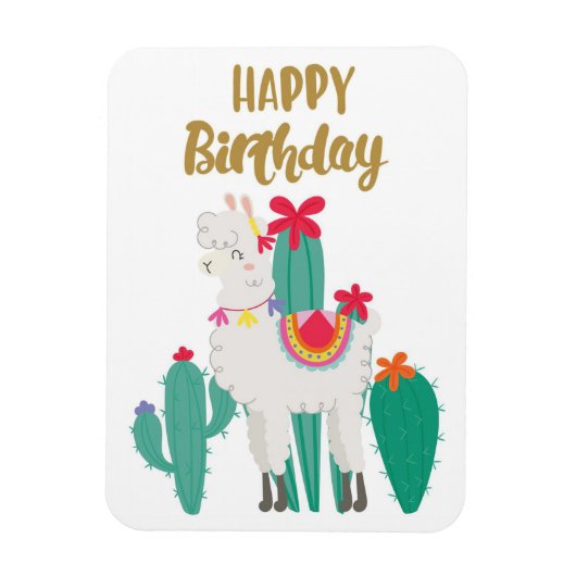 Magnet Flexible Joyeux Anniversaire Cactus (Vertical)