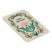 Magnet Flexible Joyeux Anniversaire cadre floral élégant (Côté Droit)
