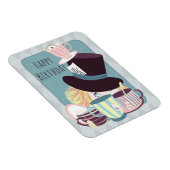 Magnet Flexible Joyeux Anniversaire Carte Postale De La Fête Du Th (Côté Droit)