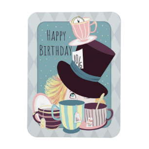Magnet Flexible Joyeux Anniversaire Carte Postale De La Fête Du Th