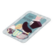 Magnet Flexible Joyeux Anniversaire Carte Postale De La Fête Du Th (Côté Gauche)