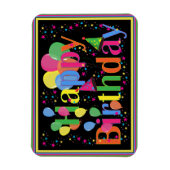 Magnet Flexible Joyeux Anniversaire Célébration Colorée (Vertical)