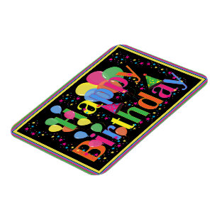 Magnet Flexible Joyeux Anniversaire Célébration Colorée