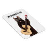 Magnet Flexible Joyeux Anniversaire Chat chanter et jouer de la gu (Côté Droit)