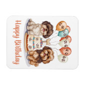 Magnet Flexible Joyeux anniversaire Chih Tzu Chiens Anniversaire G (Horizontal)