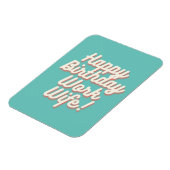 Magnet Flexible Joyeux Anniversaire de travail de femme aimant - A (Côté Gauche)