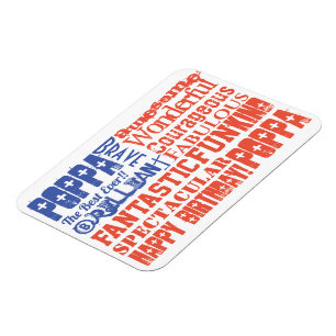 Magnet Flexible Joyeux Anniversaire DRAPEAU USA PERSONNALISÉ