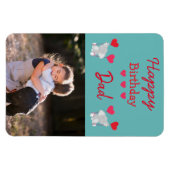 Magnet Flexible Joyeux Anniversaire Jour Papa Elephant Photo Magne (Horizontal)