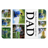 Magnet Flexible Joyeux anniversaire Meilleur papa du monde 8 photo (Horizontal)