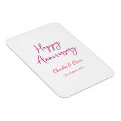 Magnet Flexible Joyeux anniversaire nom rose gras nom date si (Côté Droit)