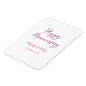 Magnet Flexible Joyeux anniversaire nom rose gras nom date si (Côté Gauche)