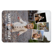 Magnet Flexible Joyeux anniversaire papa photo Collage (Horizontal)