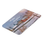 Magnet Flexible Joyeux anniversaire Pays scène hiver (Côté Gauche)