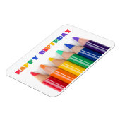 Magnet Flexible Joyeux Anniversaire Pour N'Importe Qui Crayons Arc (Côté Gauche)