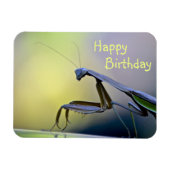 Magnet Flexible Joyeux Anniversaire priant Mantis (Horizontal)