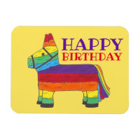 Joyeux anniversaire Rainbow Donkey Pinata Fiesta P