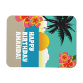 Magnet Flexible Joyeux anniversaire Tropical Caribbean Cruise (Horizontal)