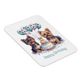 Magnet Flexible Joyeux anniversaire Yorkie Chien (Côté Droit)