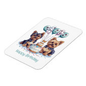 Magnet Flexible Joyeux anniversaire Yorkie Chien (Côté Gauche)