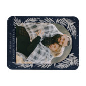 Magnet Flexible Joyeux Arc d'argent bleu Joyeux Fête de photo (Horizontal)