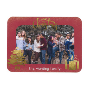Magnet Flexible Joyeux Cadres photo de Noël Accents or