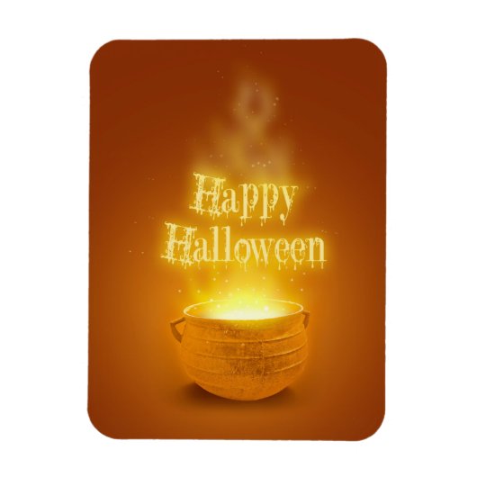 Magnet Flexible Joyeux Caldron de la sorcière d'Halloween (Vertical)