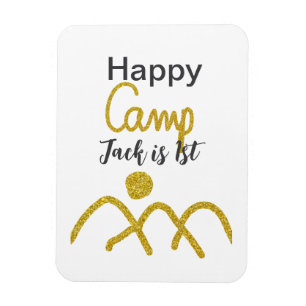 Magnet Flexible Joyeux camping campeur un anniversaire enfants sol