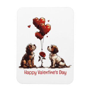 Magnet Flexible Joyeux Chiens Beagles de la fête des Valentines