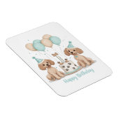 Magnet Flexible Joyeux Chiens de caniche normaux d'anniversaire (Côté Droit)