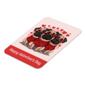 Magnet Flexible Joyeux Chiens de Carlin de la Saint Valentin (Côté Gauche)