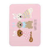 Magnet Flexible Joyeux Chiens de Pâques (Vertical)