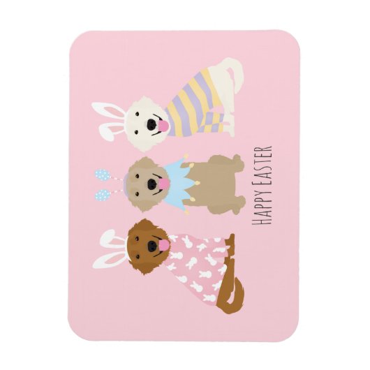 Magnet Flexible Joyeux Chiens de Pâques (Vertical)