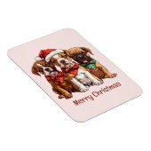 Magnet Flexible Joyeux Chiens en boîte de Noël (Côté Droit)