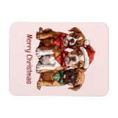Magnet Flexible Joyeux Chiens en boîte de Noël (Horizontal)