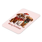 Magnet Flexible Joyeux Chiens en boîte de Noël (Côté Gauche)