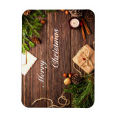 Magnet Flexible Joyeux Design en bois de Noël (Vertical)