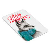 Magnet Flexible Joyeux dessin de renard de Noël (Côté Droit)