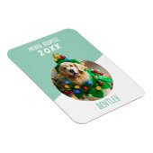 Magnet Flexible Joyeux Dogmas Custom Chien Photo Christmas Keepsak (Côté Droit)