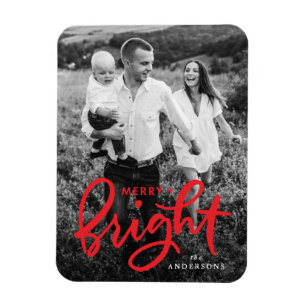 Magnet Flexible Joyeux et brillant Gras Rouge Script photo de vaca