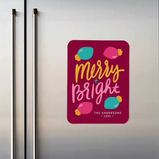 Magnet Flexible Joyeux et brillant Noël en plein Noël