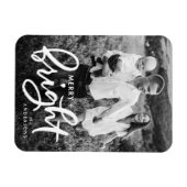 Magnet Flexible Joyeux et brillant Script photo de vacances (Horizontal)