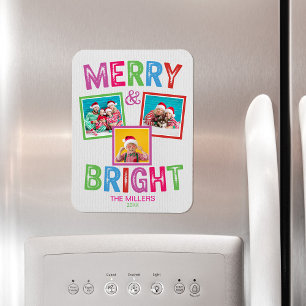 Magnet Flexible Joyeux et lumineux Noël photo