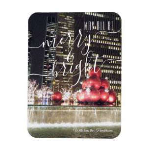 Magnet Flexible Joyeux et lumineux   NYC Christmas City Lights Pho