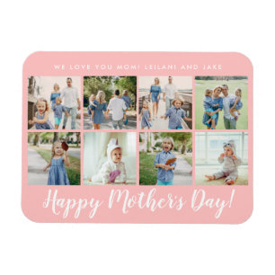 Magnet Flexible Joyeux Fête des Mères Photo Collage Personnalis