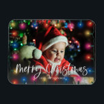 Magnet Flexible Joyeux feu de Noël<br><div class="desc">Allumez votre cuisine,  votre bureau ou votre surface magnétique avec votre aimant photo Joyeux Noël.</div>