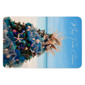 Magnet Flexible Joyeux Floride Noël Tropical Beach and Tree (Horizontal)